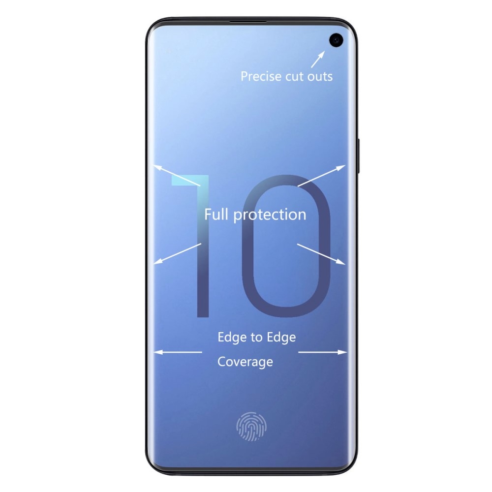 Samsung Galaxy S10 Full-Screen Vollbild Display Schutzfolie - Transparent