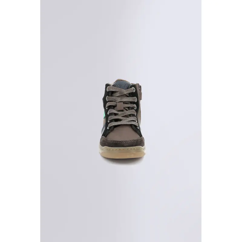 KICKOSTA MARRON FONCE MARINE SNEAKERS HAUTES Synthétique Garçon