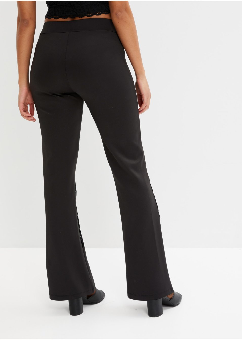 Pantalon avec empiècement dentelle