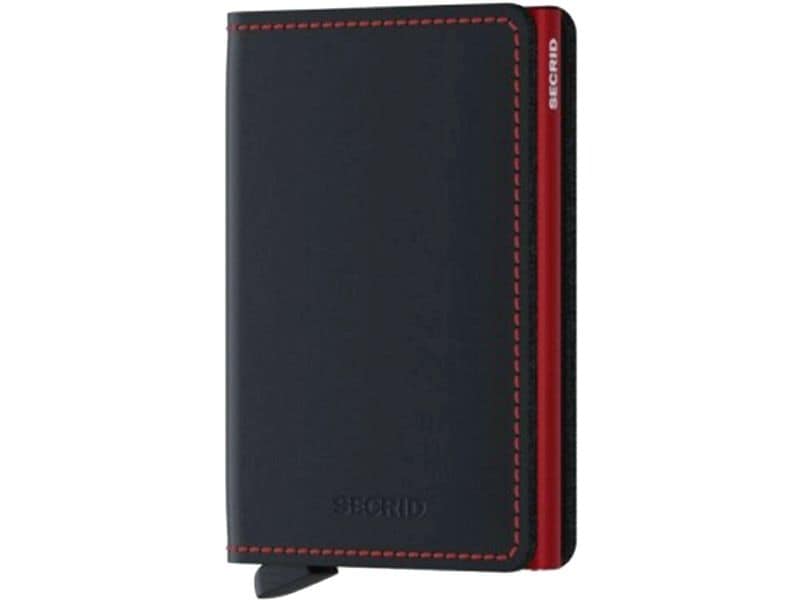 SECRID Portemonnaie Slimwallet Matte Black Red Noten- und Karten-Portemonnaie mit RFID-Schutz