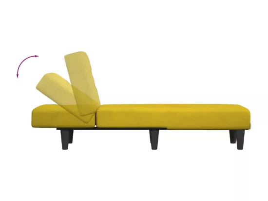 Prolenta Premium - Chaise longue jaune velours