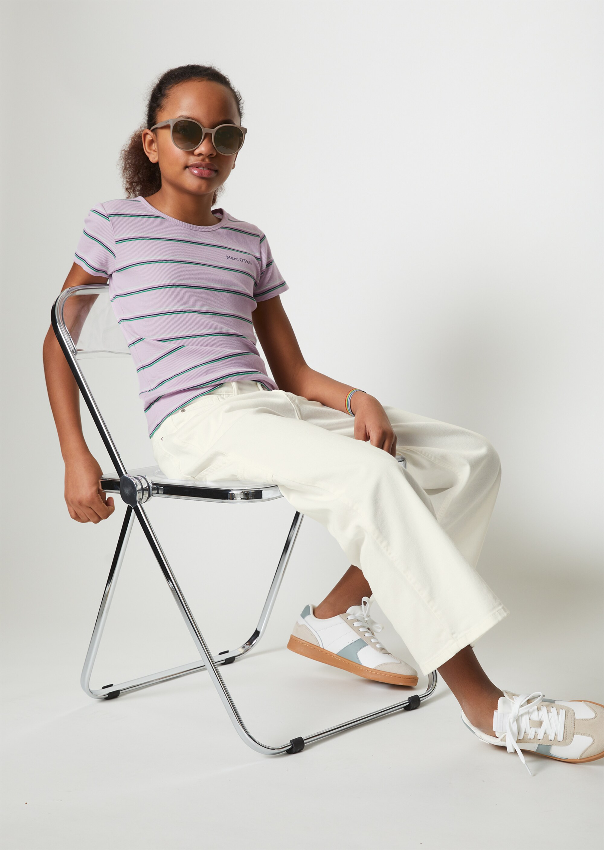 TEENS-GIRLS T-Shirt mit feiner Rippstruktur