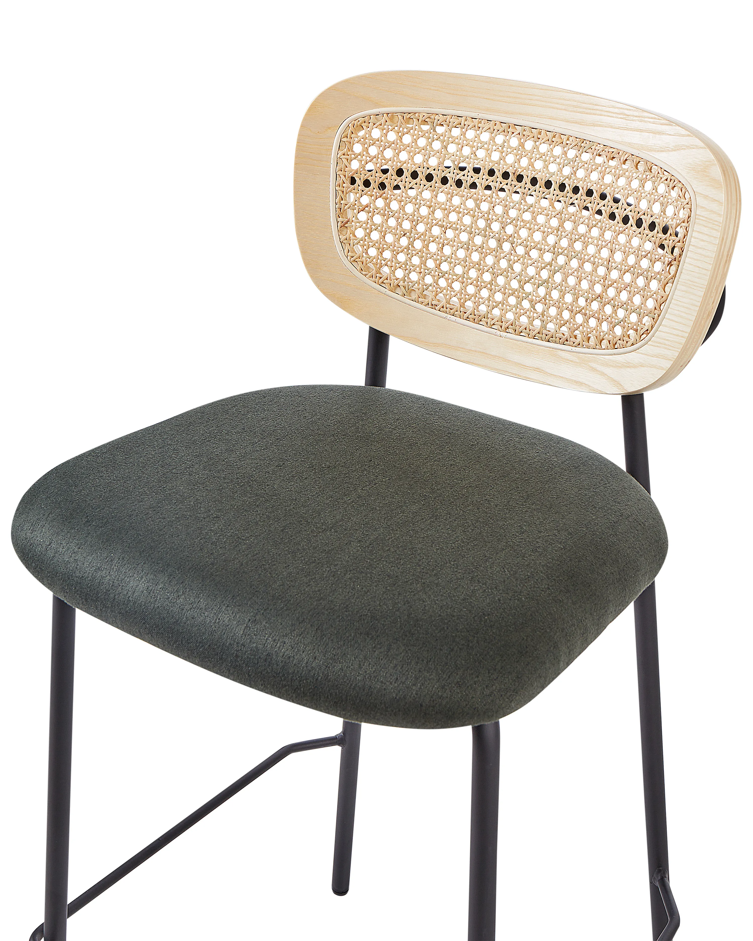Set van 2 barstoelen MAYETTA Rotan Donkergroen