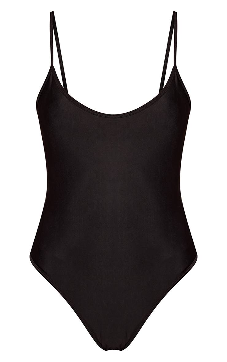 Noir Body À Bretelles En Polyamide Charbon