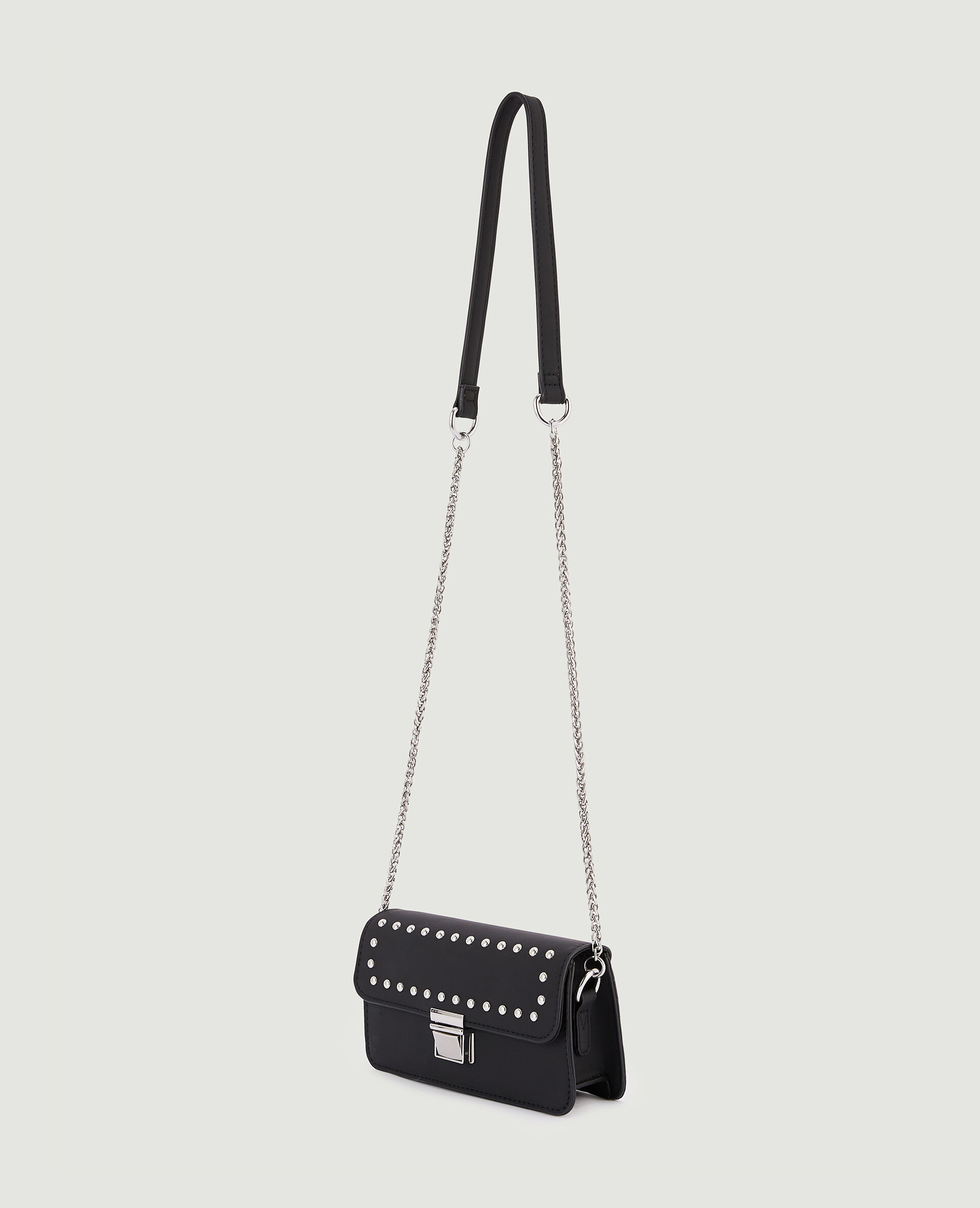 Mini sac rigide avec clous - Noir