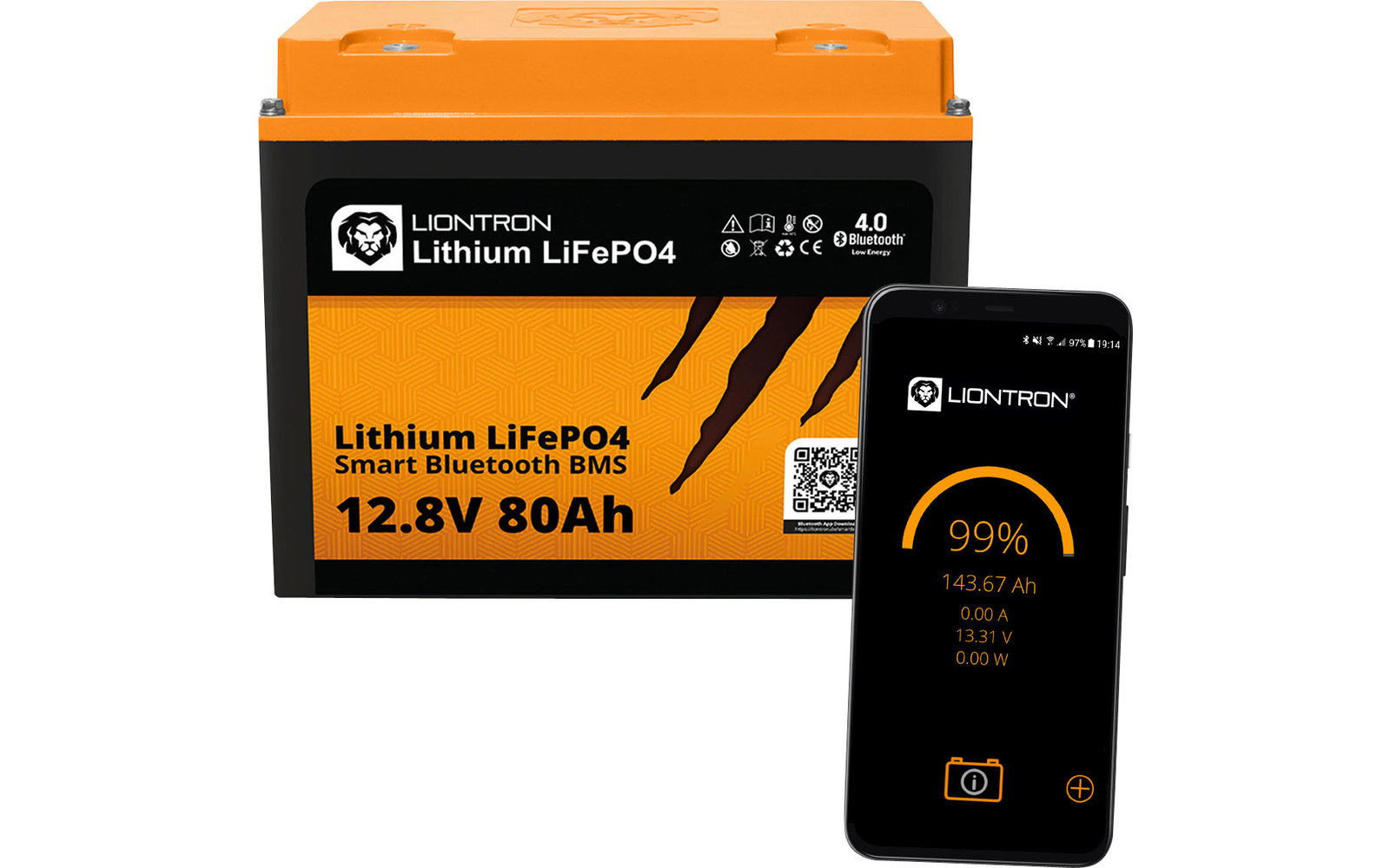 Liontron LiFePO4 Smart Bluetooth BMS Lithium-Batterie 12 V / 40 Ah