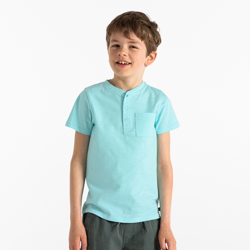 T-shirt tunisien uni bleu garçon