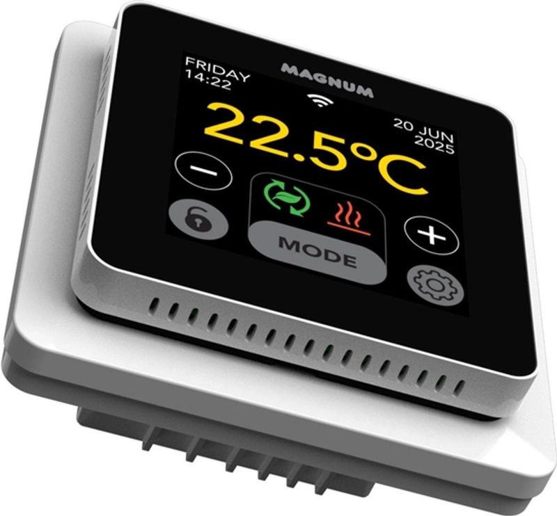 MAGNUM - MRC² - WiFi Klokthermostaat - RAL 9010 - Inbouw