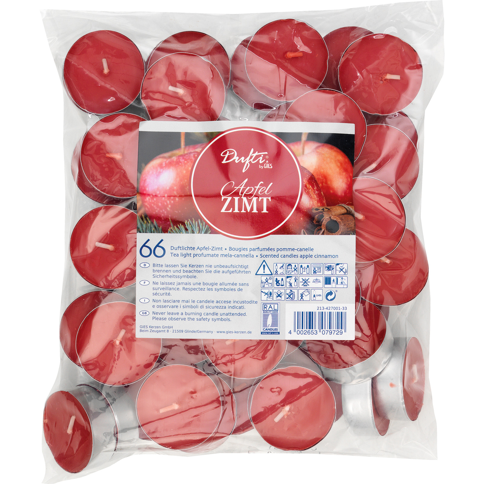 Dufti by Gies Duft-Teelichter Apfel-Zimt