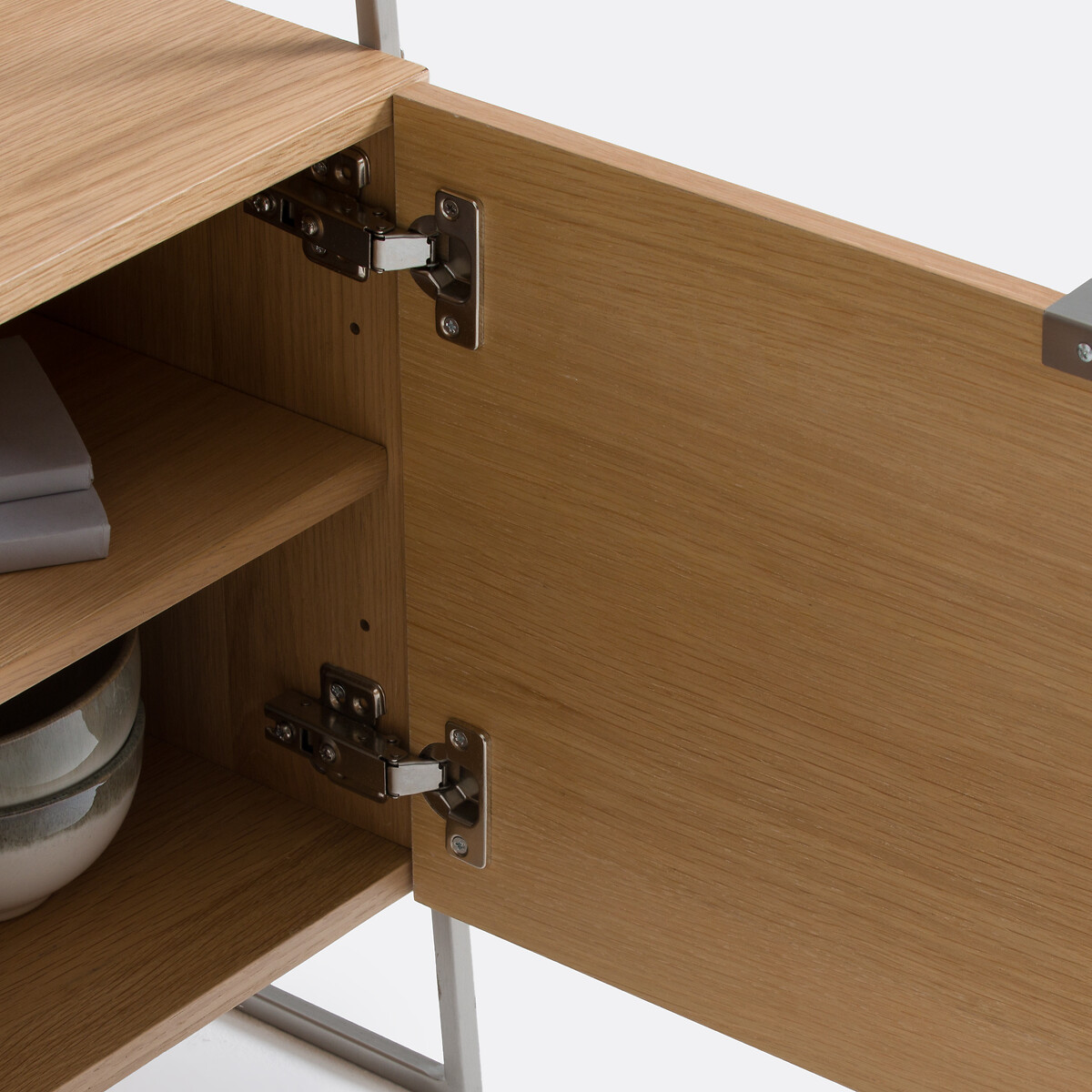 LA REDOUTE INTERIEURS<br>Estante vintage em carvalho e cromo, Alt.190 cm, Watford