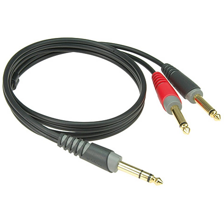 Klotz AY1-0100 2x jack 2p - 1x jack 3p 1 meter verloopkabel