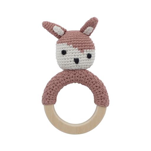 Sebra Hæklet Rangle, Siggy, Blossom Pink
