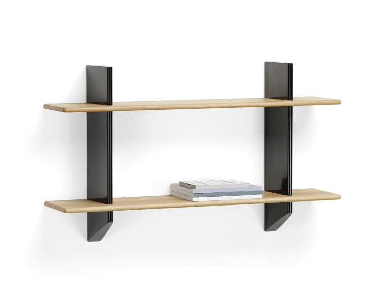 Vitra Rayonnage Mural wandplank naturel eiken diepzwart