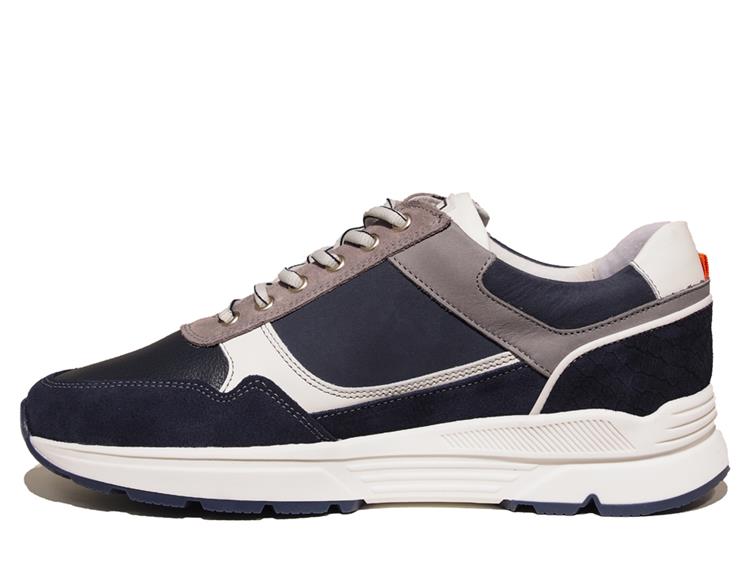 Australian Footwear Connery Leather Blue Grey Orange