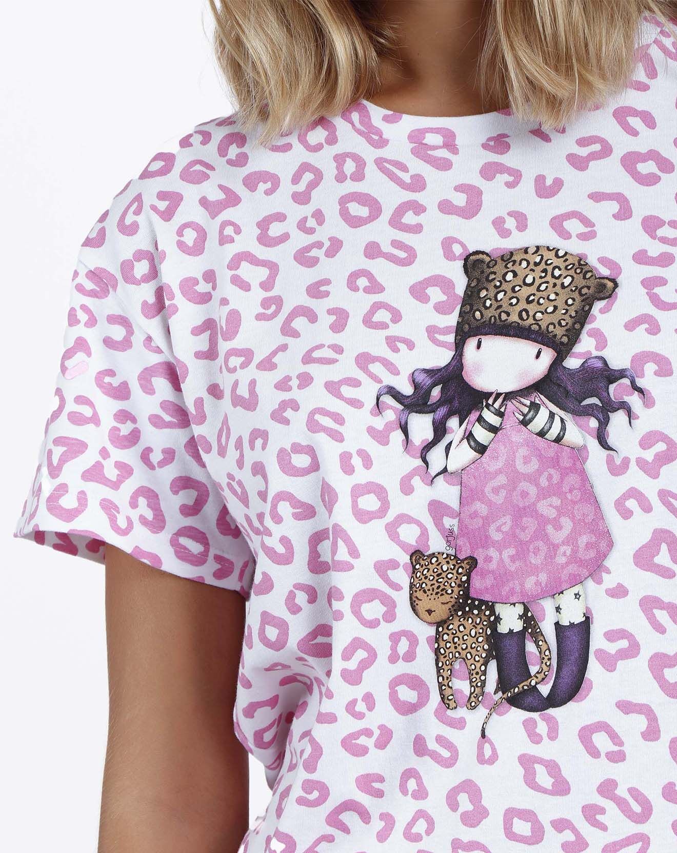 Santoro Gorjuss Pyjama T-Shirt & Short Céleste rose