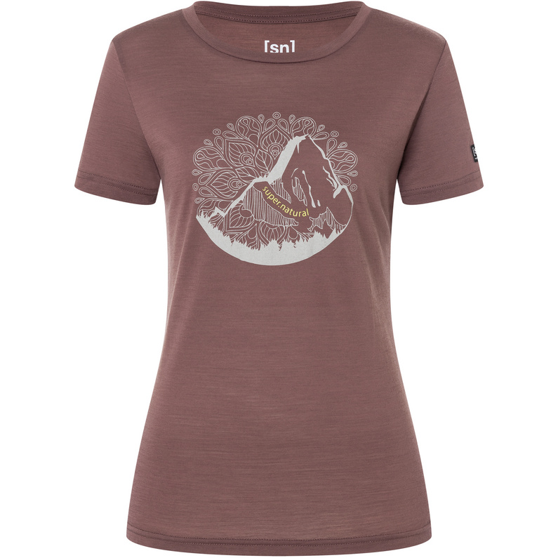 Super.Natural Damen Mountain Mandala Tree T-Shirt