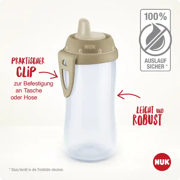 Kiddy Cup mit beißresistenter Trinktülle, gelb, ab 12 Monaten