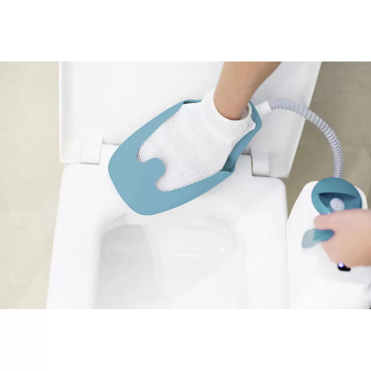 Handdampfreiniger Livington SteamTouch blau,weiss