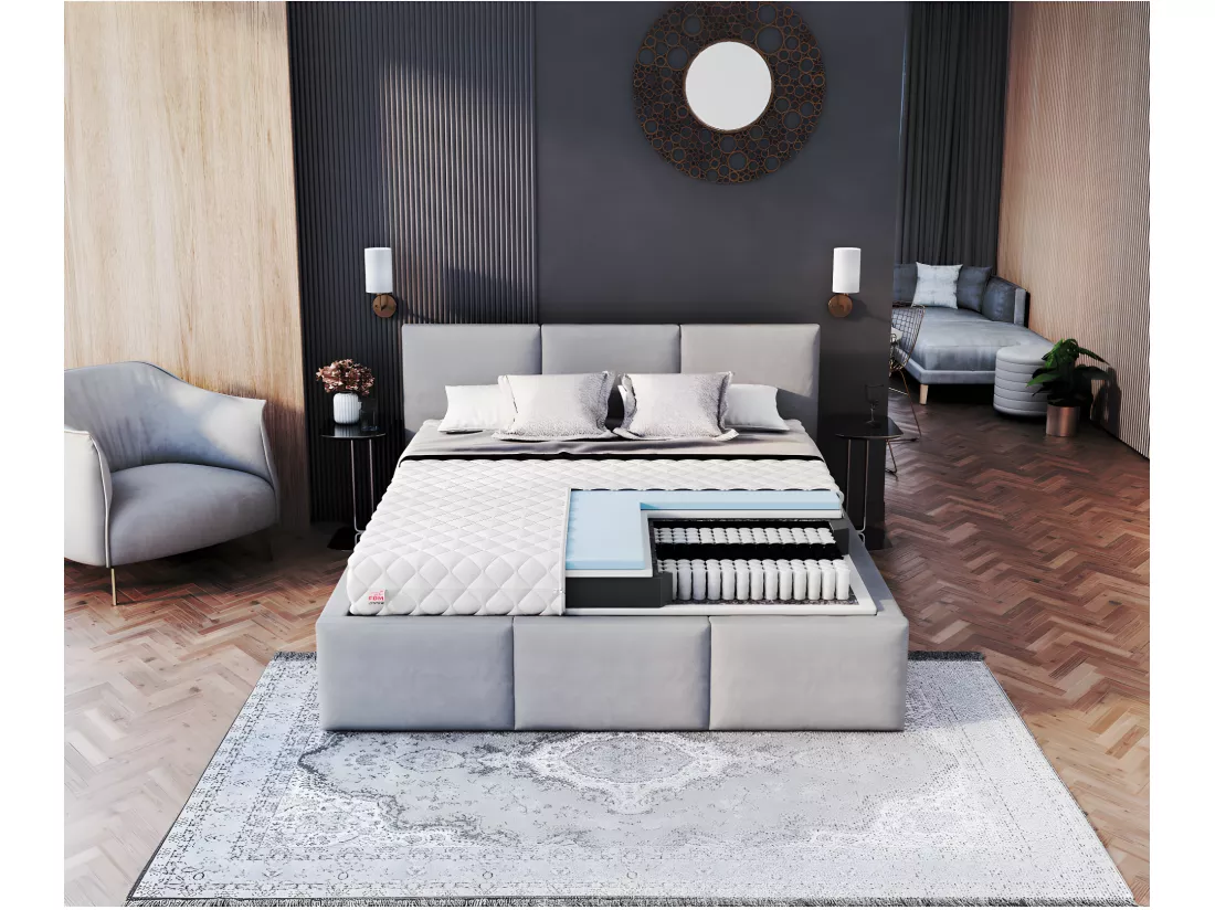 Matelas ONNA - Mousse HR - Ressorts ensachés - Epaisseur 19cm 140 x 190 cm cm