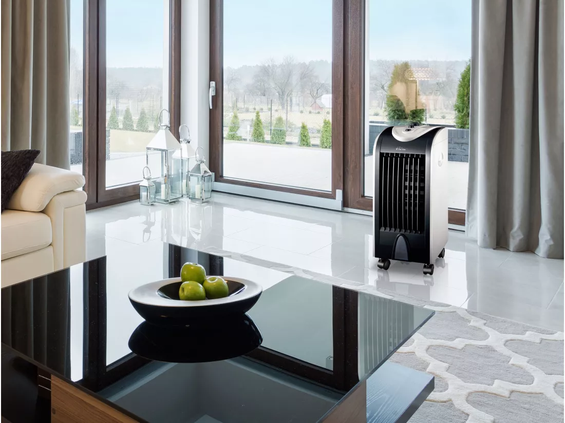 Rafraichisseur d'air par évaporation à débit élevé avec fonction COOL