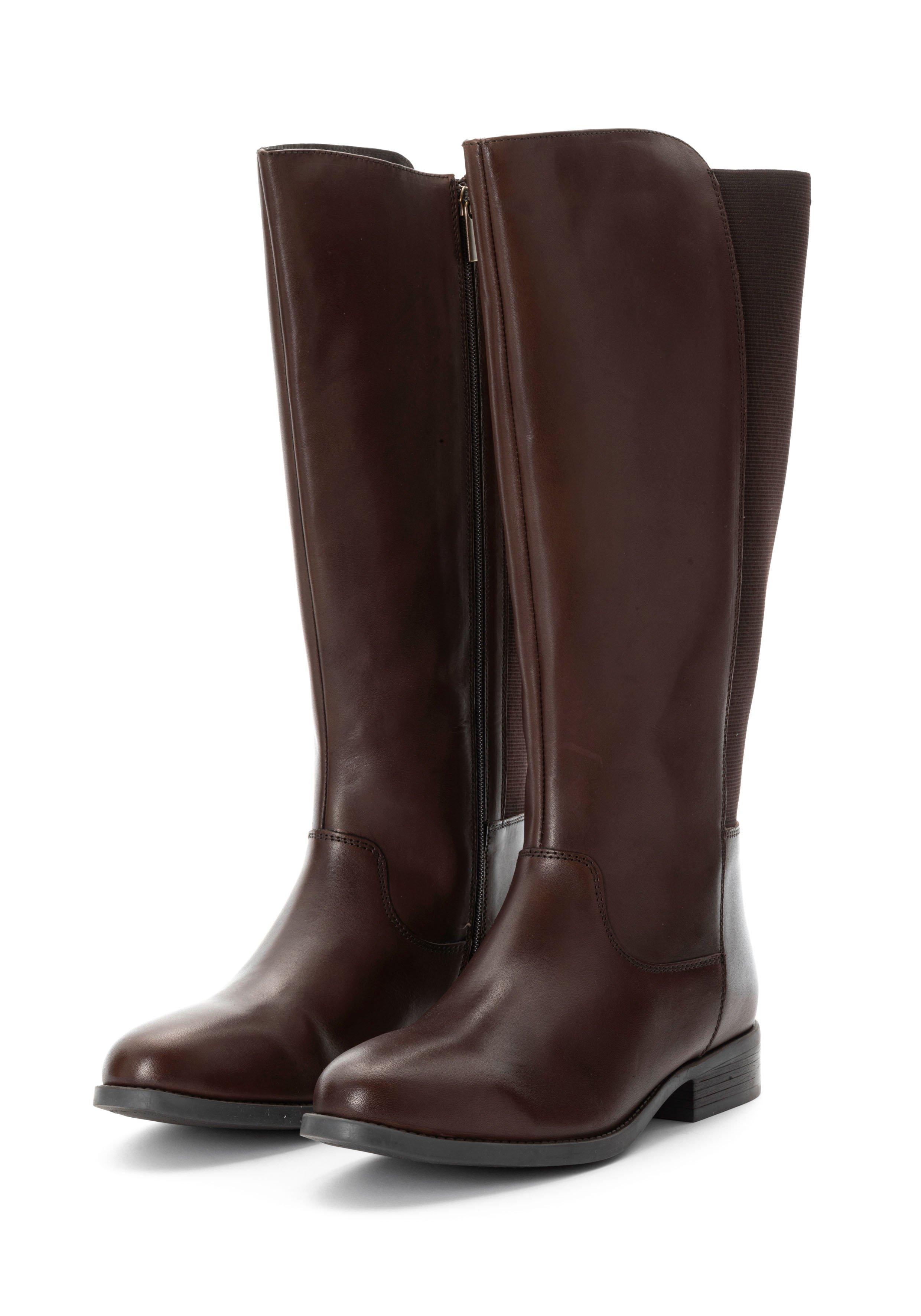 Weitschaftstiefel mit Stretch-Einsatz, in 3 Schaftweiten