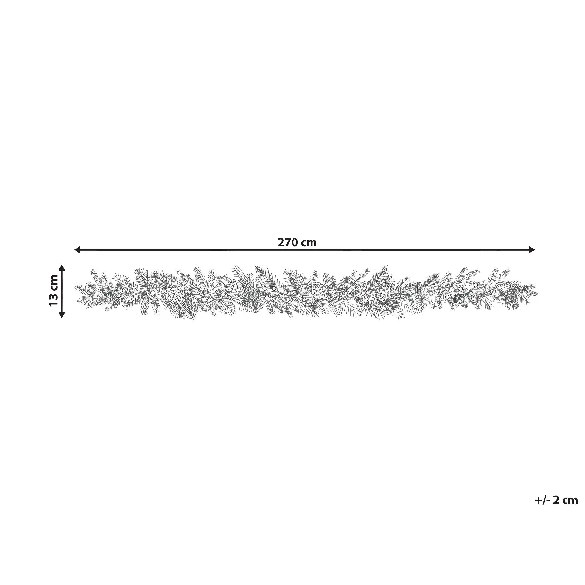 BELIANI WAPTA - 270 cm - Vert
