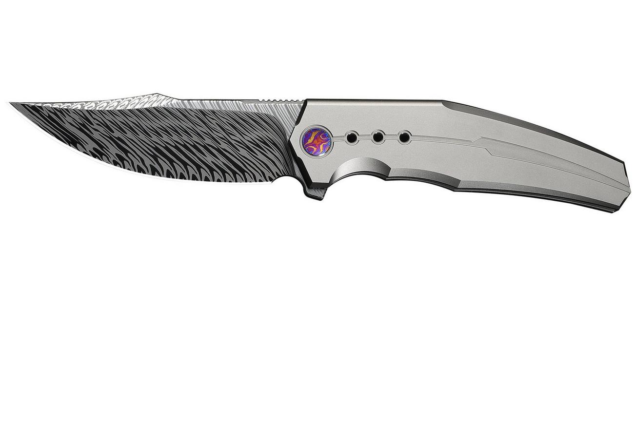 WE Knife Kyklos WE23086-DS1 Fafnir Damasteel, Titanium, zakmes