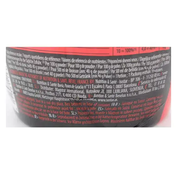 Isostar Hydrate & Perform Bebida Isotônica em Pó Sabor Cranberry e Frutas Vermelhas 400g