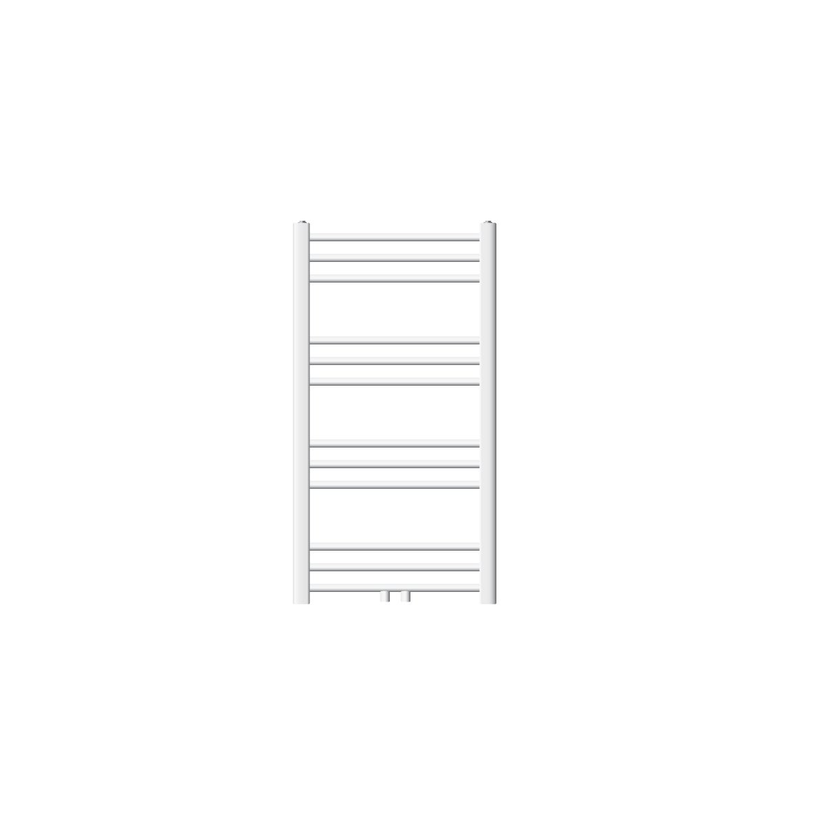 LuxeBath Sahara badkamerradiator, 500x800 mm, wit, recht met middenaansluiting, designradiator, handdoekwarmer, handdoekdroger, handdoekradiator, badkamerverwarming