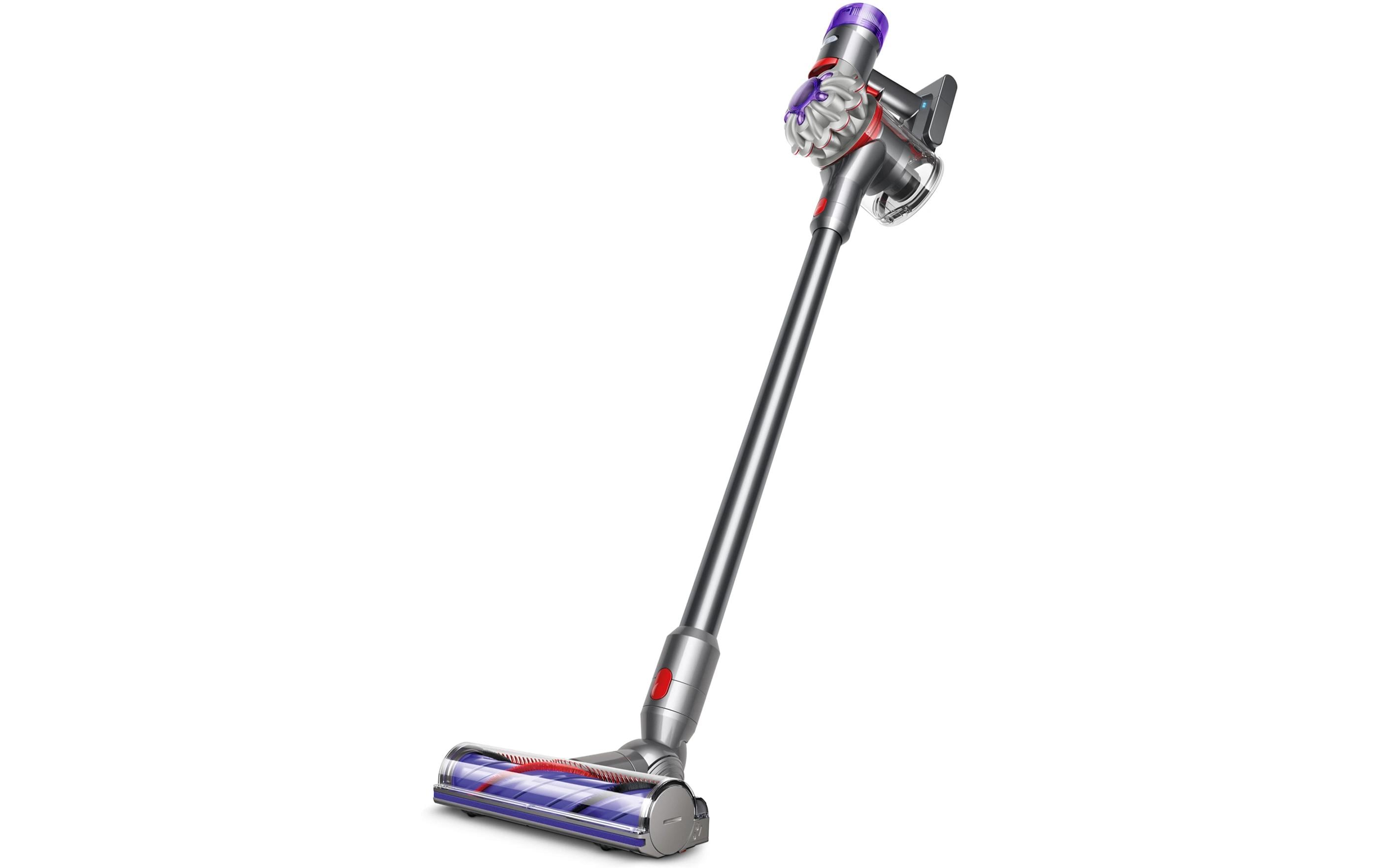 Akku-Hand- und Stielsauger V8 Advanced Silber/Violett<br>Kabelloser Staubsauger für Haushalte mit Haustieren