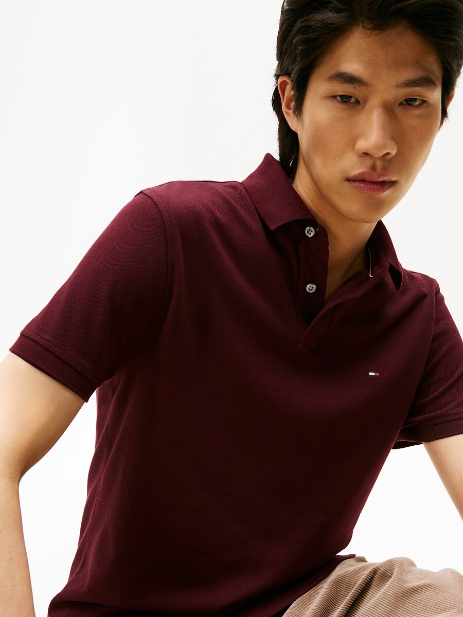 TOMMY HILFIGER<br>Polo reta e elástica, 2 botões