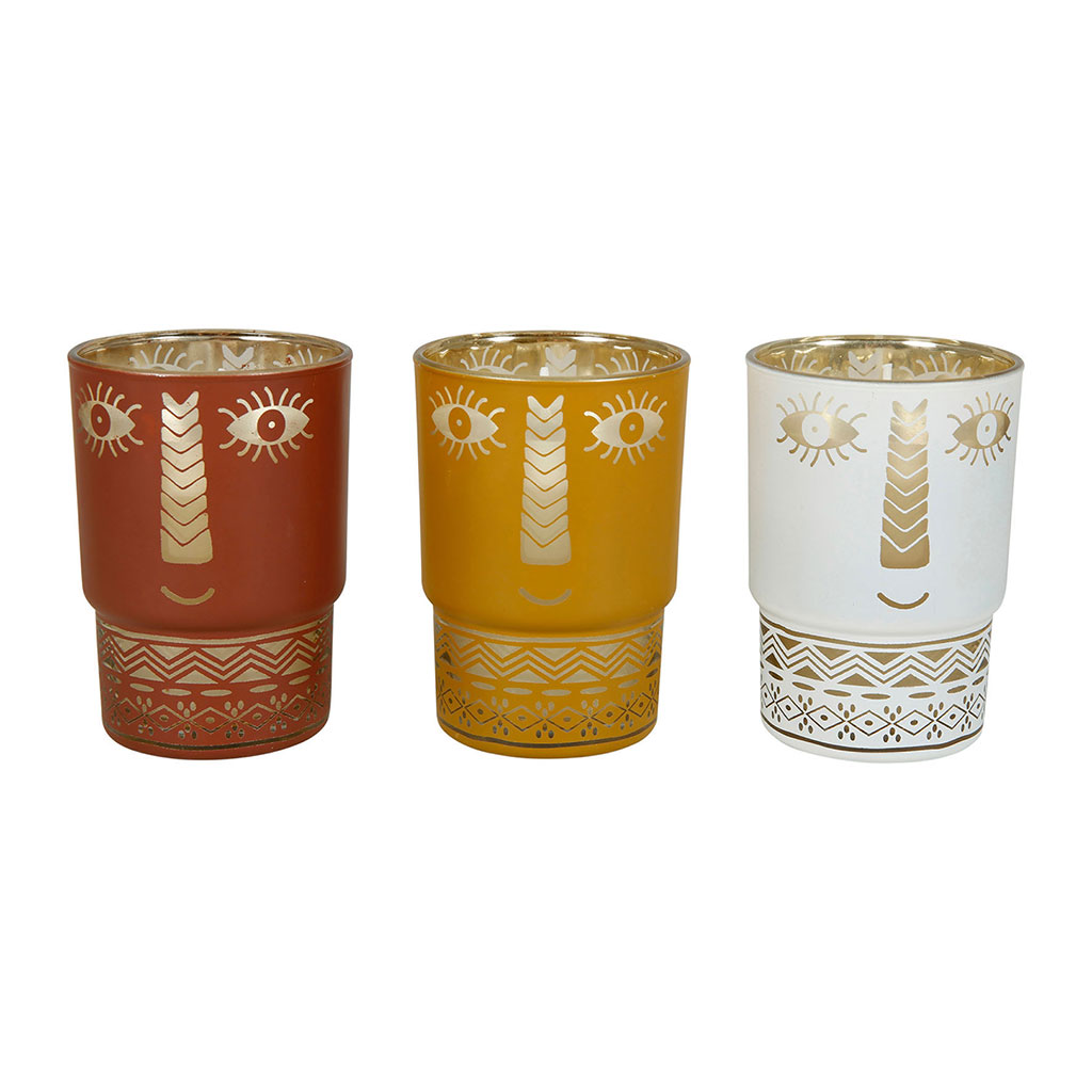 Bougie pot bonhomme H 9.5cm