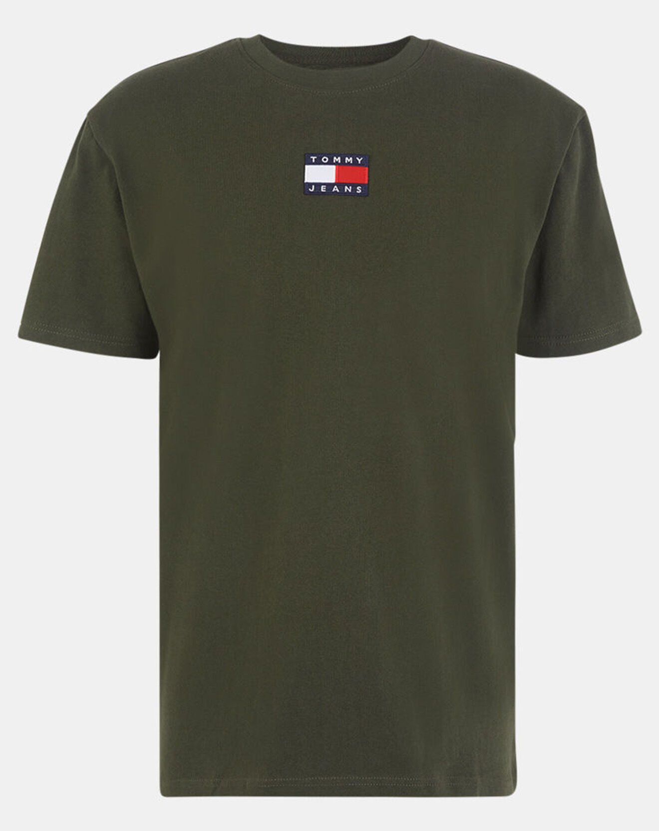 Tommy Jeans T-Shirt 100% Coton Bio Tjm Tommy Badge kaki