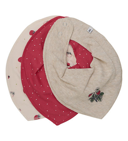 Pippi Baby Babylätzchen - 3er-Pack - Echtes Rot
