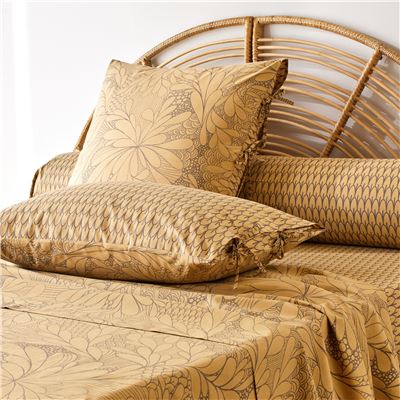 Linge de lit motif fleurs au trait