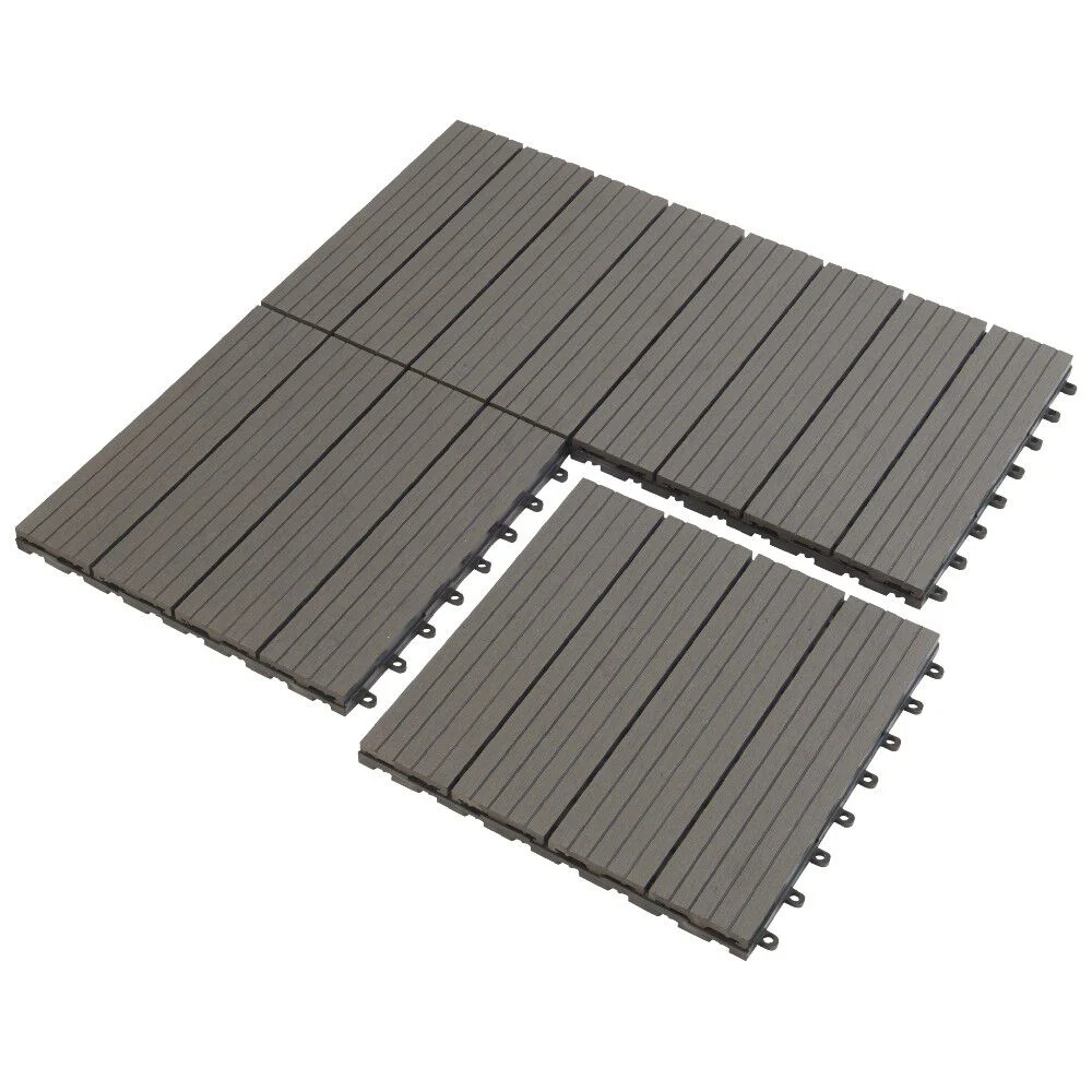 Dalle de jardin clipsable noir x4