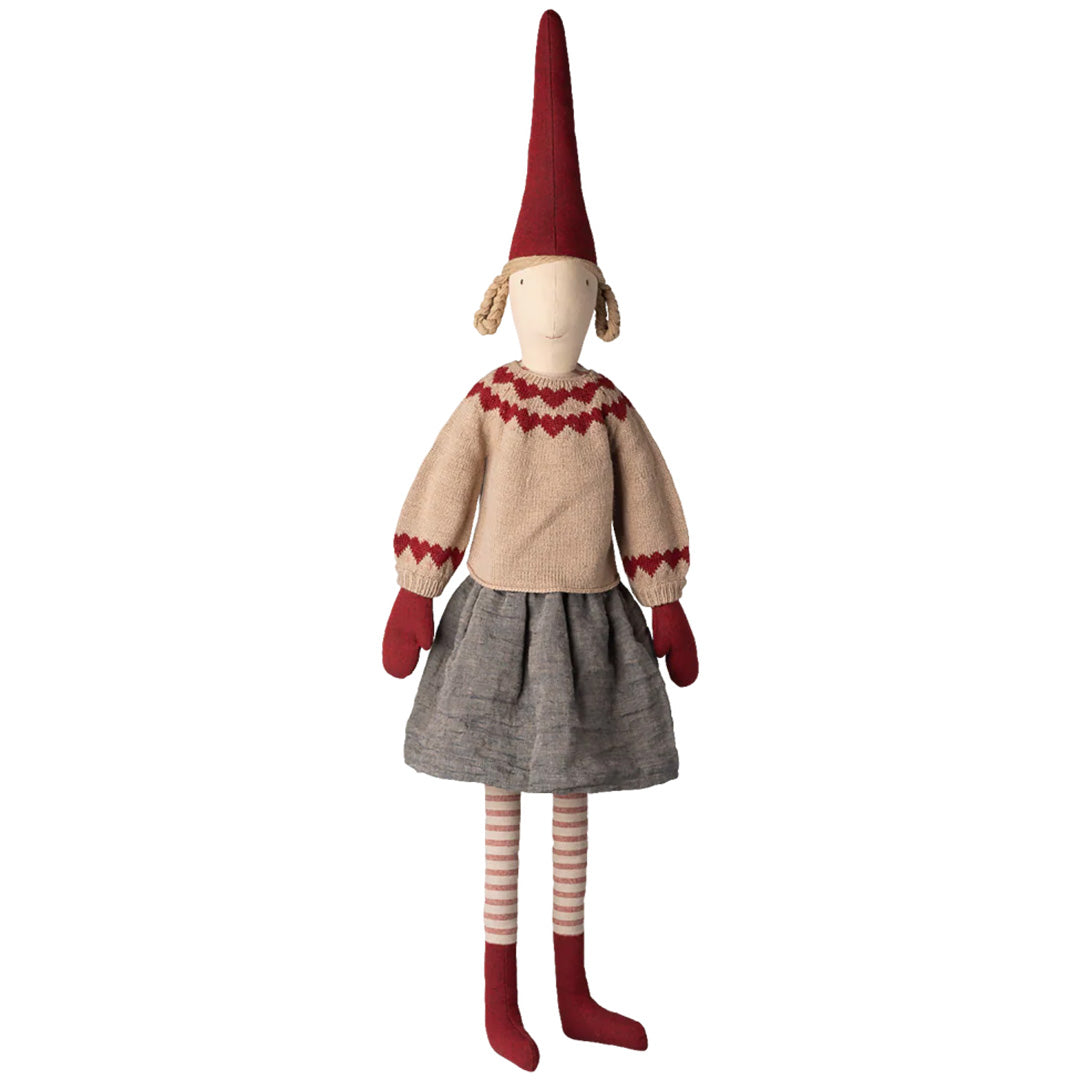 maileg decoratie pixie meisje - rokje en trui - maat 6 - 106 cm