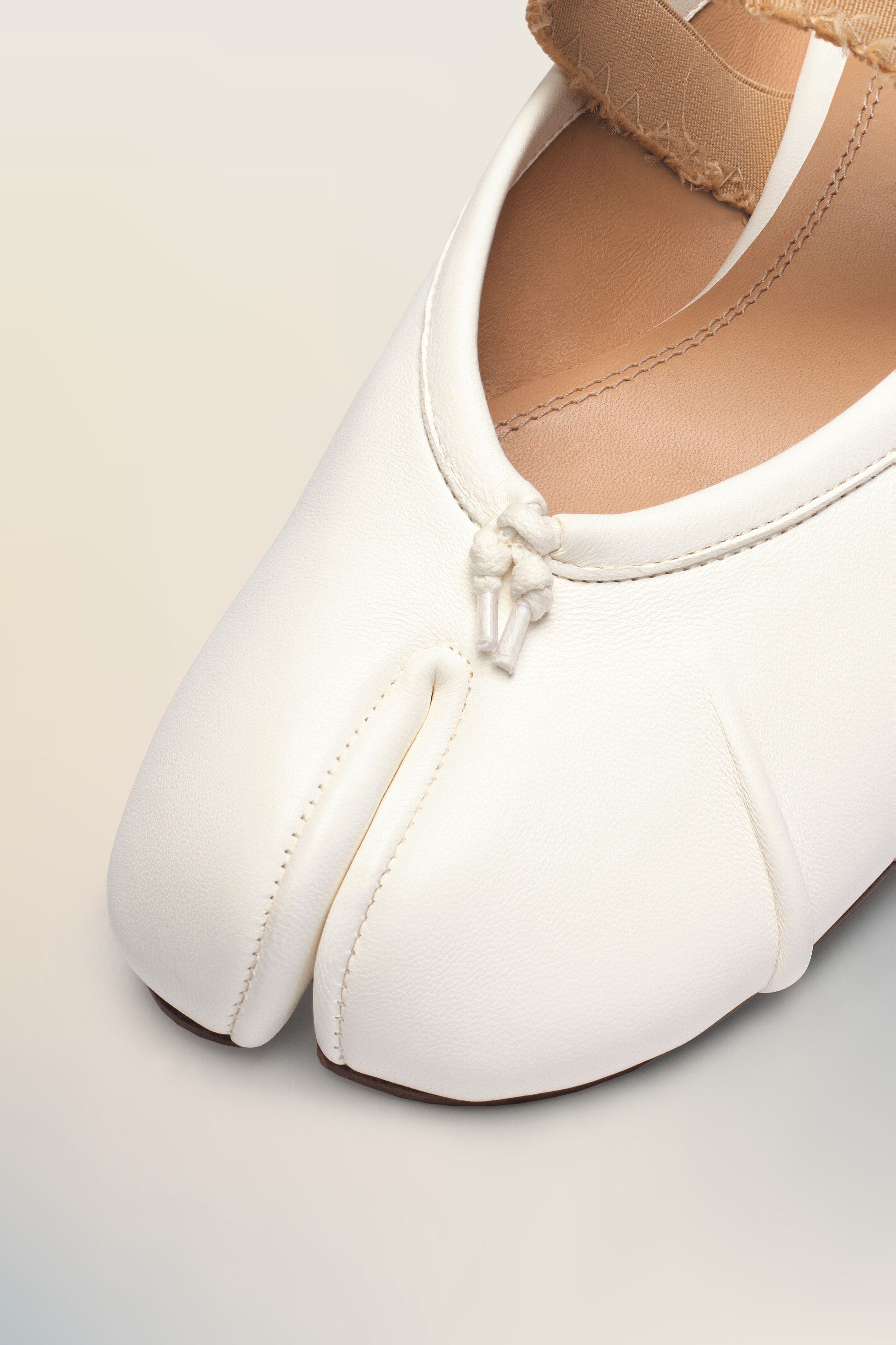 Mules Tabi à bande élastique Blanc