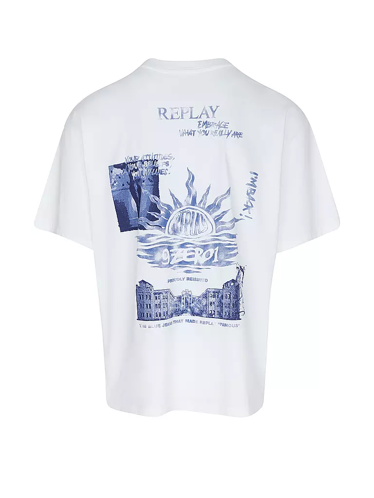REPLAY T-Shirt 9ZERO1 weiss