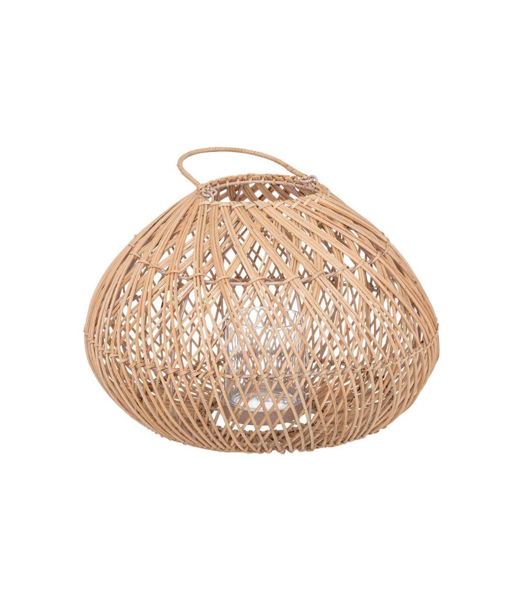 Lanterne Déco en Rotin Lour 38cm Beige