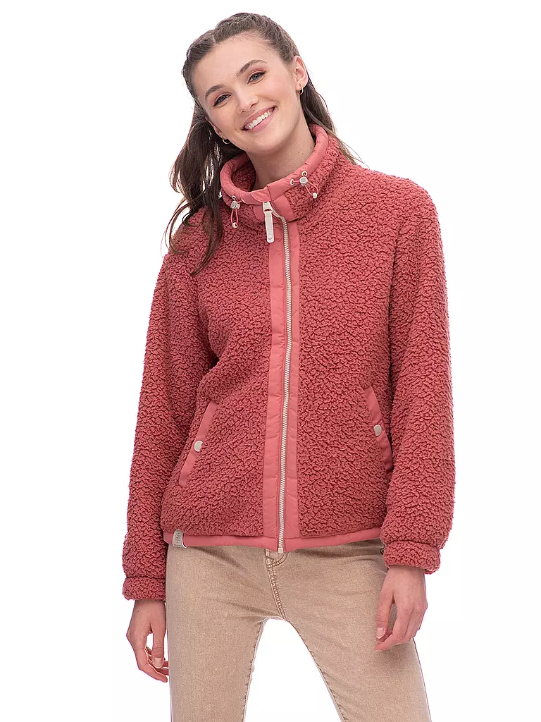 RAGWEAR Fleecejacke NORDICKA koralle