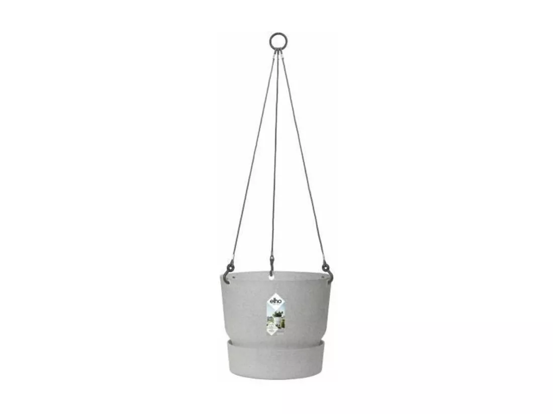 Pot de fleurs à suspendre 24 - Extérieur Ø 23,9 x 20,3 cm - Gris béton vivant
