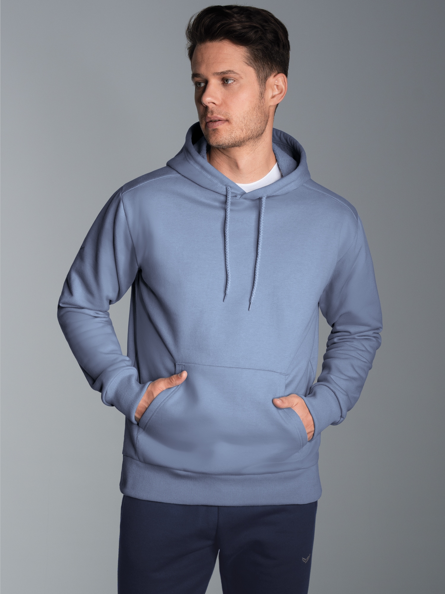 Hoodie aus SweatqualitätPearl-blue
