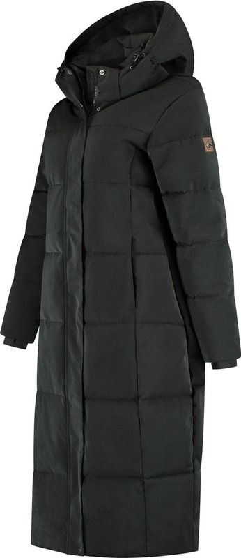 Travelin' - Freya - Puffer Winterjas - Zwart - Getailleerd