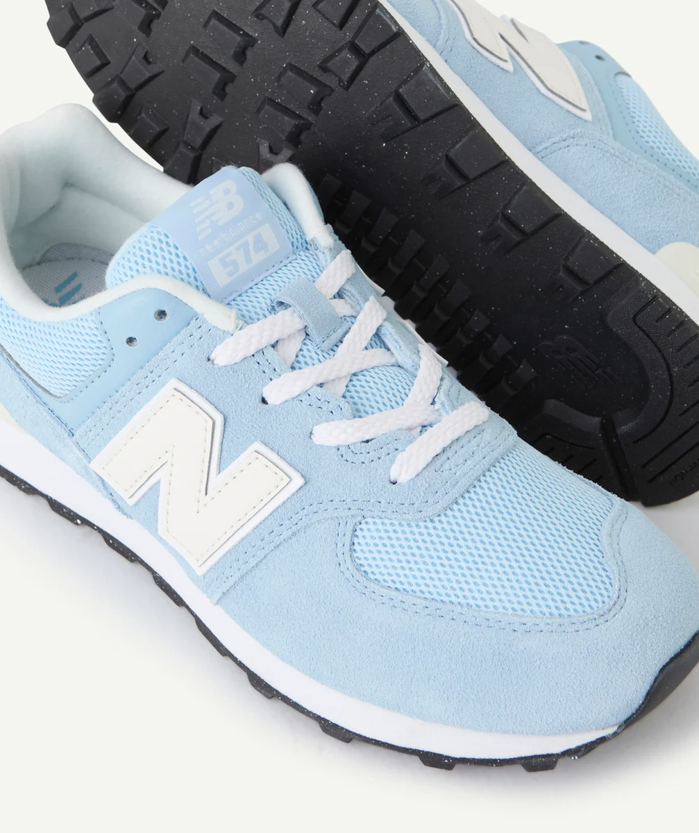 NEW BALANCEBASKETS ADO À LACETS 574 ROSE ET BLEU