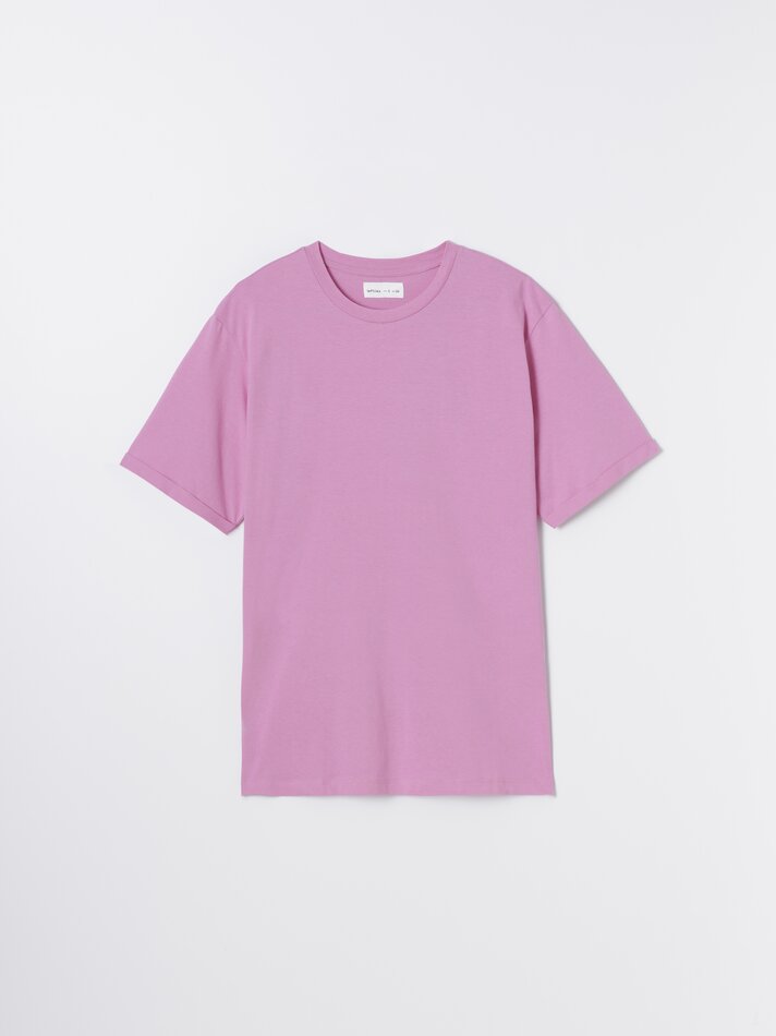 Camiseta oversized de manga curta - Rosa Chiclete