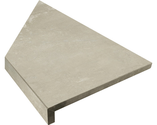FLAIRSTONE Zwembadrand, zwembadrandsteen, binnenhoekstuk 90°, betonbeige, 60 x 30 x 5 cm (Set = 2 stuks)