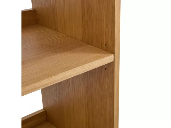 HABITAT - Bibliothèque en chêne - 4 étagères - Naturel - Kuda