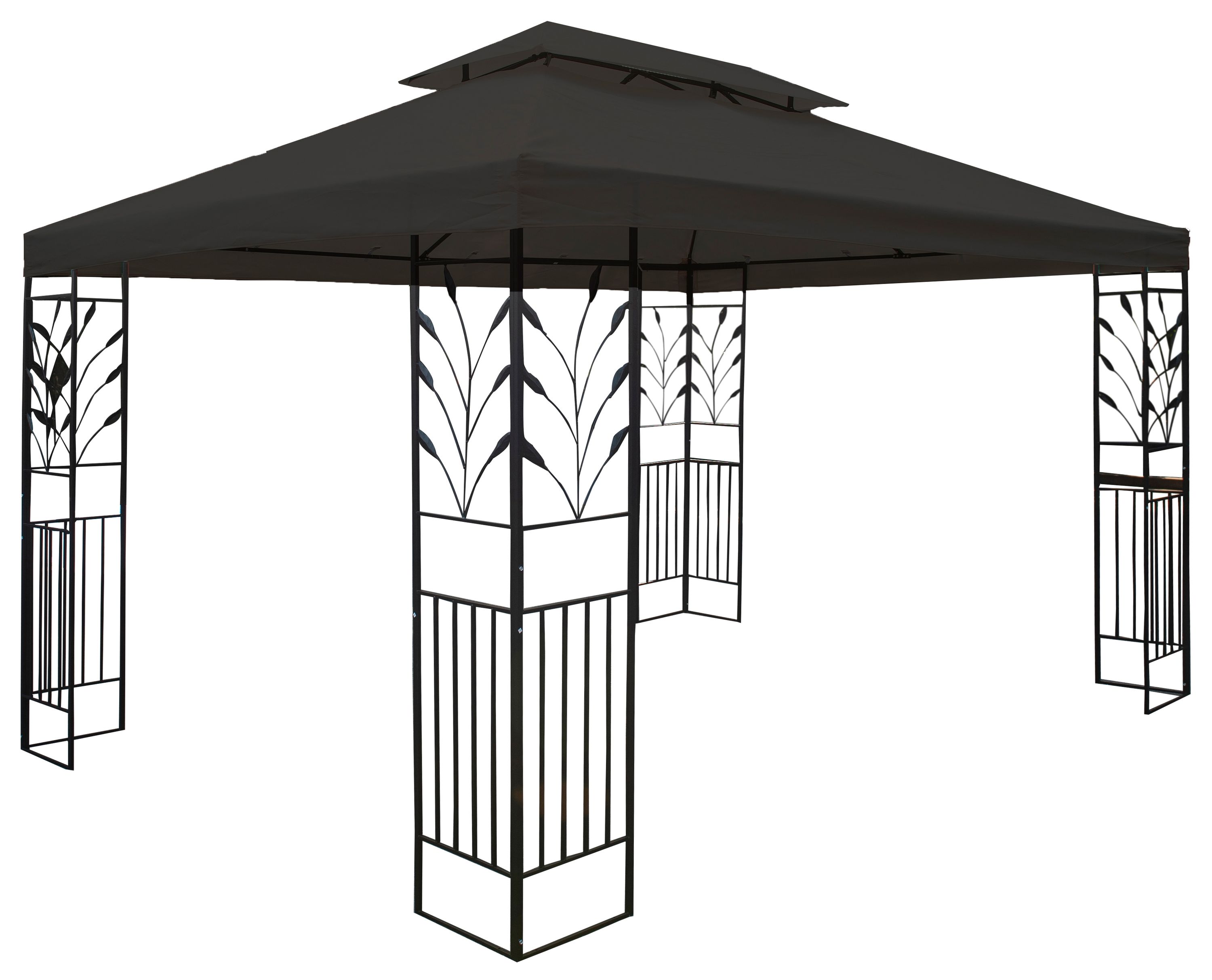 Gartenpavillon LAVEN 4 x 3 m anthrazit