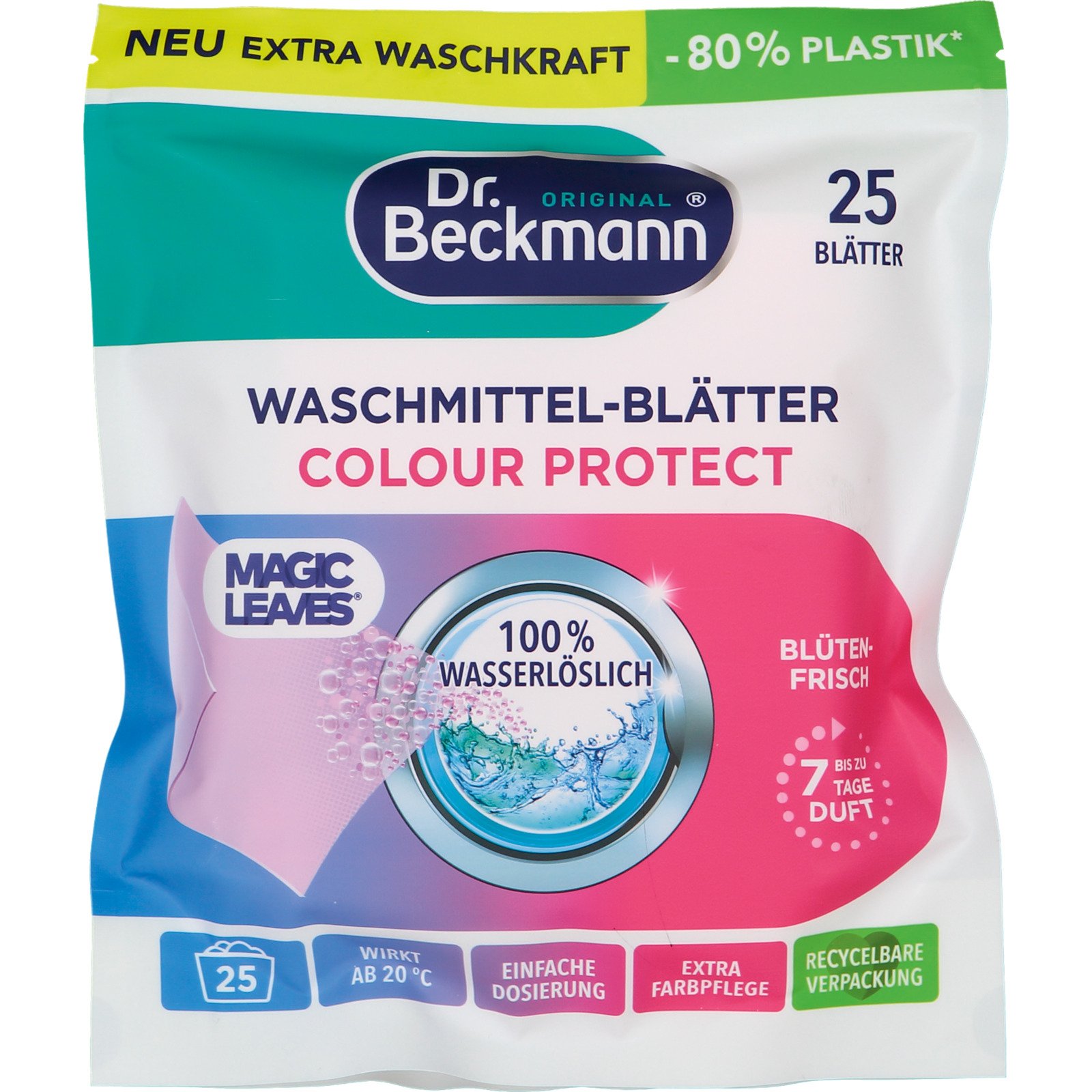 Dr. Beckmann Magic Leaves Waschmittel-Blätter Color 25 Waschgänge